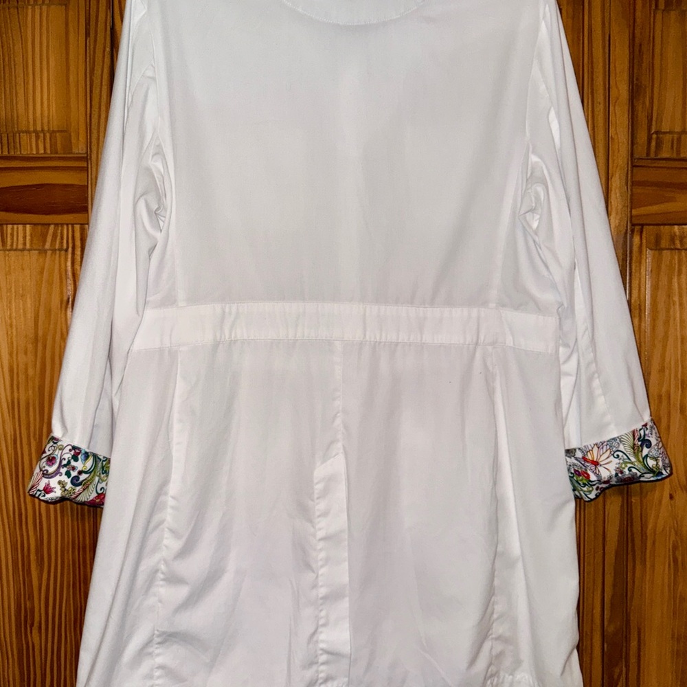 Koi by Kathy Peterson Women’s Fine Twill Women's 35 ¾" 4-Pocket Lab Coat-XL-EUC - Picture 5 of 9